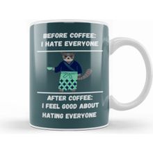 Humuts Cat Funny Coffee Drinks Lover Gift Quote Ninja Vintage Retro Rainbow Style Kupa Bardak