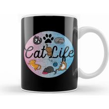 Humuts Cat Mom Af Cute Funny Cat Life Adorable Circle of Kittens Kupa