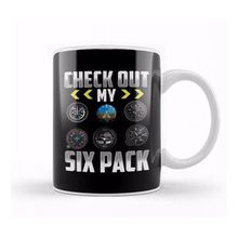 Humuts Check Out My Six Pack Airplane Pilot Aviation Pun Kupa Bardak