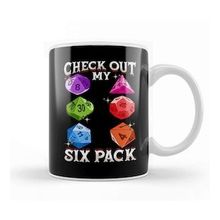 Humuts Check Out My Six Pack Funny Gaming Dice Pun Kupa Bardak
