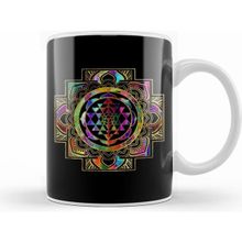 Humuts Colorful Gold Framed Sri Yantra Sri Chakra Kupa Bardak