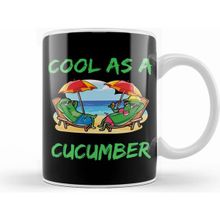 Humuts Cool as a Cucumber Beach Vacation Relaxation Beyaz Kupa