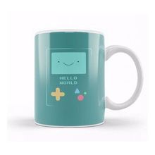 Humuts Cute Adventure Time Bmo Hello World Programmer Programming Female Kupa Bardak