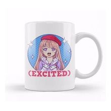 Humuts Cute Excited Anime Girl Funny Excited Face Kupa Bardak