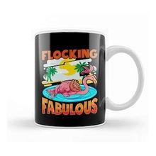 Humuts Cute Flocking Fabulous Flamingo Confidence Pun Kupa Bardak