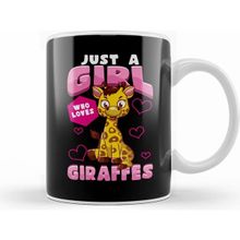 Humuts Cute Funny Just a Girl Who Loves Giraffes Pun Tasse Kupa