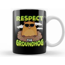 Humuts Cute & Funny Respect The Groundhog Kupa