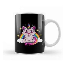 Humuts Cute Funny Unicorn Cat Rainbow Kitty Magical Kupa Bardak