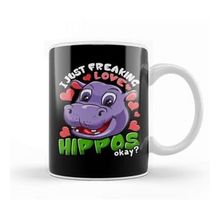 Humuts Cute I Just Freaking Love Hippos, Okay Baby Hippo Kupa Bardak