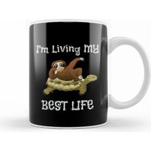 Humuts Cute I M Living My Best Life Sloth & Turtle Animal Kupa