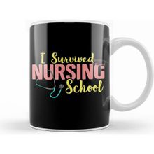 Humuts Cute I Survived Nursing School Rn Nurse Graduation Kupa Bardak