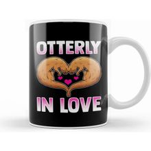Humuts Cute Otterly In Love Otter Pun Utterly In Love Beyaz Kupa