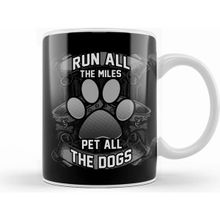 Humuts Cute Run All The Miles Pet All The Dogs Runners Beyaz Kupa