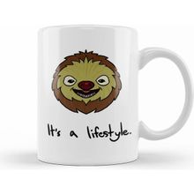 Humuts Cute Sloth It S A Lifestyle Funny Sloth Lovers Beyaz Kupa
