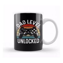 Humuts Dad Level Unlocked Gaming New Dad Baby Announcement Fathers Day Daddy To Be Video Game First 05 Kupa Bardak