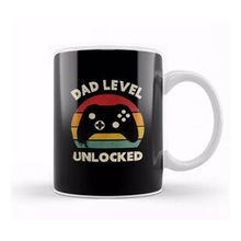 Humuts Dad Level Unlocked Gaming New Dad Baby Announcement Fathers Day Daddy To Be Video Game First Kupa Bardak