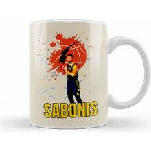 Humuts Domantas Sabonis Vintage Art Legend Basketball Gift Vintage Retro Style Kupa Bardak