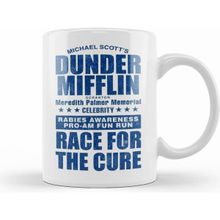 Humuts Dunder Mifflin Rabies Awareness Race For The Cure Beyaz Kupa