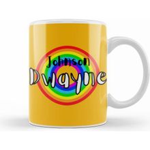 Humuts Dwayne Johnson Retro Rainbow Style Beyaz Kupa