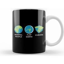 Humuts Earth Shapes Normal Flat Cuban Flat Earth Beyaz Kupa