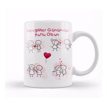 Humuts En Çok Satılan Sevgililer Günü Sevgiliye Hediye Beyaz Kupa