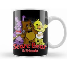 Humuts Freddy Scare Bear Nerd Beyaz Kupa