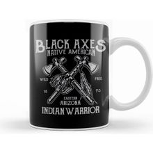 Humuts Fun Cool Vintage Native American Black Axes Kupa Bardak