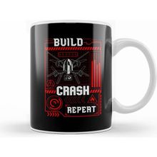 Humuts Funny Build Crash Repeat Drone Pilot Droning Beyaz Kupa