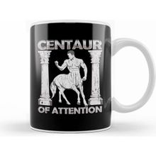 Humuts Funny Centaur Of Attention Pun Greek Mythology Beyaz Kupa
