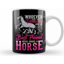 Humuts Funny Horses are a Girl S Best Friend not Diamonds Beyaz Kupa