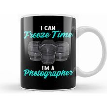 Humuts Funny I Can Freeze Time I am a Photographer Pun Beyaz Kupa
