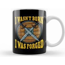 Humuts Funny I Wasn T Born I Was Forged Viking Warrior Beyaz Kupa
