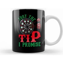 Humuts Funny Just the Tip I Promise Darts Pun Dart Player Kupa