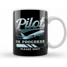Humuts Funny Pilot In Progress Please Wait Airplane Pilot Kupa Bardak