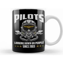 Humuts Funny Pilots Looking Down On People Since 1903 Pun Kupa Bardak