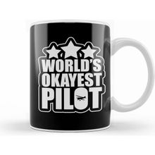 Humuts Funny World S Okayest Pilot Airplane Piloting Pun Kupa Bardak