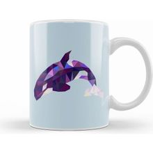 Humuts Geometric Animal Killer Whale Orca Kupa Bardak