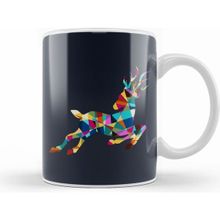 Humuts Geometric Animal Roe Deer Kupa Bardak