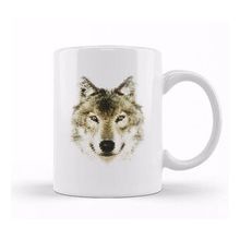 Humuts Geometric Animal Wolf Kupa Bardak