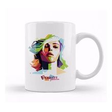 Humuts Geometric Celebrity Scarlett Johansson Kupa Bardak