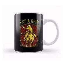 Humuts Get A Grip Bullrider Funny Competitive Bullriding Kupa Bardak