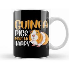 Humuts Guinea Pigs Make Me Happy Adorable Pet Guinea Pig Kupa Bardak