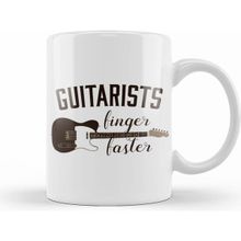 Humuts Guitarists Finger Faster Musician Funny Guitar Pun Kupa Bardak