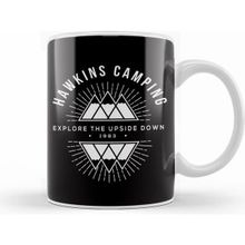 Humuts Hawkins Camping Explore Stranger Things Beyaz Porselen Kupa Bardak