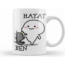 Humuts Hayat Beni Sıktı Komik Beyaz Porselen Kupa Bardak