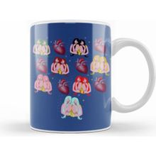 Humuts Heart Zodiac Symbols Sticke Beyaz Kupa