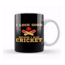 Humuts I Look Good Because I Play Cricket Funny Cricketer Kupa Bardak
