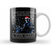 Humuts I Need Your Clothes Terminator Christmas Knit Kupa Bardak