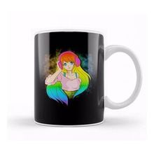 Humuts Japanese Anime Girl Rainbow Punk Kawaii Manga Kupa Bardak