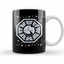 Humuts Lost Dharma Initiative Christmas Snow Logo Beyaz Kupa